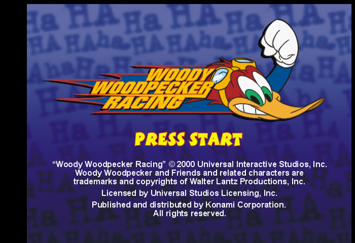 Woody Woodpecker Racing Title Screen